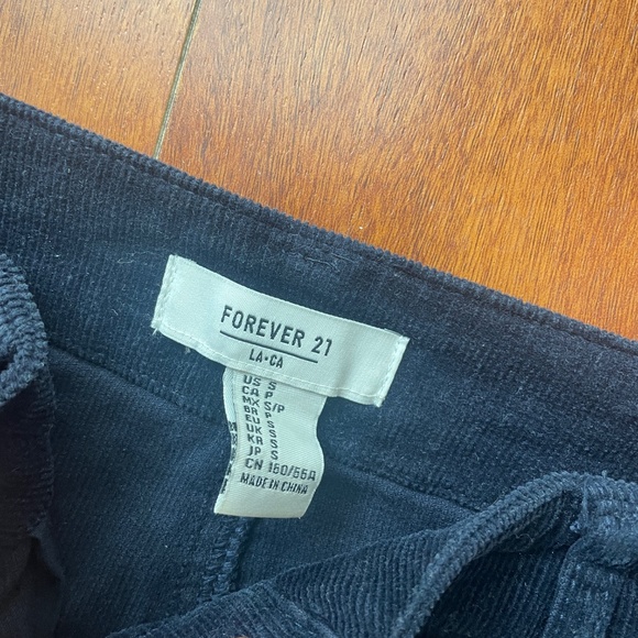 Navy Blue corduroy mini skirt - Picture 3 of 3